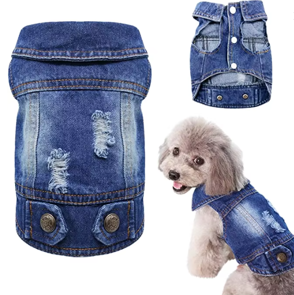 Chaqueta de Jean para Perros Pequeños y Medianos - Imagen 7